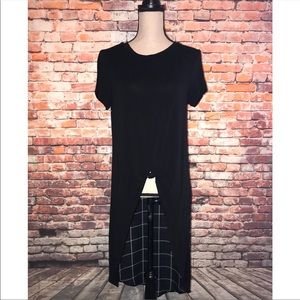 Dressy High Low Blouse Top With Knot